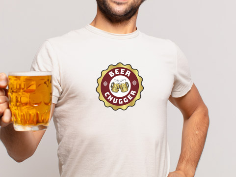 Beer Chugger Emblem T-Shirt